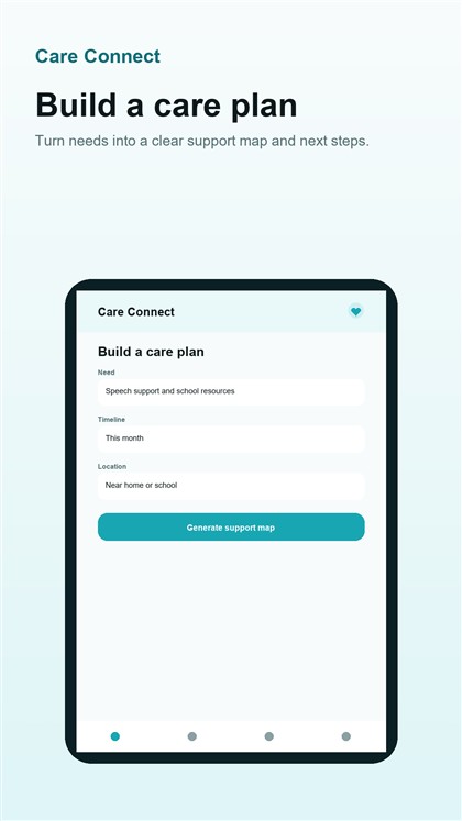 Build a care plan screen